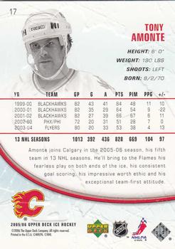 2005-06 Upper Deck Ice #17 Tony Amonte Back