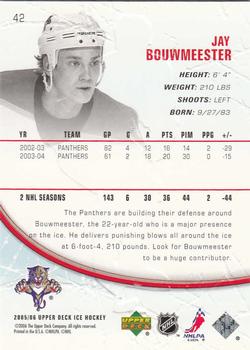 2005-06 Upper Deck Ice #42 Jay Bouwmeester Back