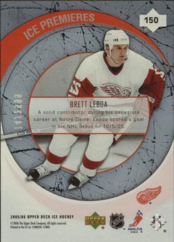 2005-06 Upper Deck Ice #150 Brett Lebda Back