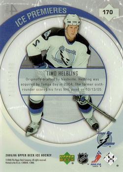 2005-06 Upper Deck Ice #170 Timo Helbling Back