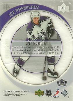2005-06 Upper Deck Ice #219 Jeff Tambellini Back