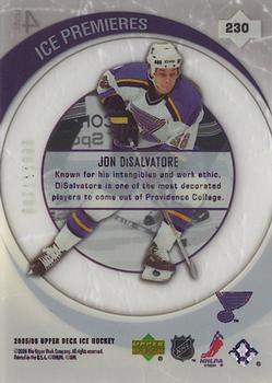 2005-06 Upper Deck Ice #230 Jon DiSalvatore Back