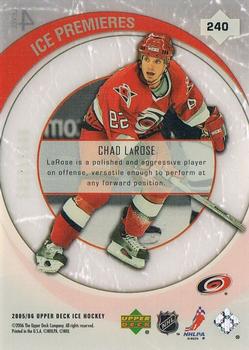 2005-06 Upper Deck Ice #240 Chad Larose Back