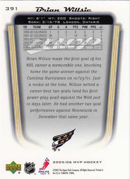 2005-06 Upper Deck MVP #391 Brian Willsie Back