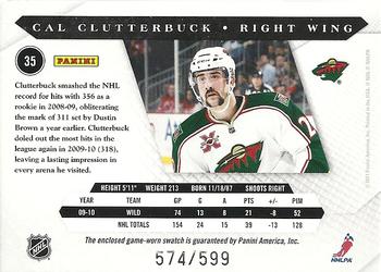 2010-11 Panini Luxury Suite #35 Cal Clutterbuck Back
