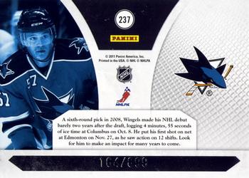 2010-11 Panini Luxury Suite #237 Tommy Wingels Back
