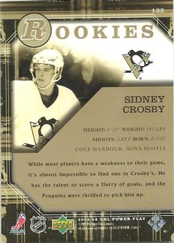 2005-06 Upper Deck Power Play #133 Sidney Crosby Back