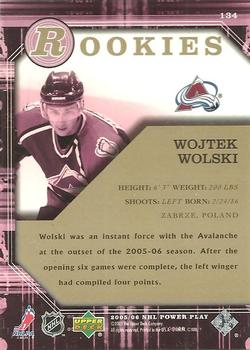 2005-06 Upper Deck Power Play #134 Wojtek Wolski Back
