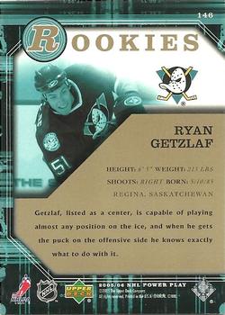 2005-06 Upper Deck Power Play #146 Ryan Getzlaf Back