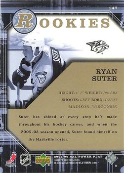 2005-06 Upper Deck Power Play #147 Ryan Suter Back
