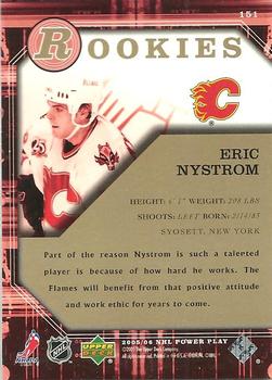 2005-06 Upper Deck Power Play #151 Eric Nystrom Back