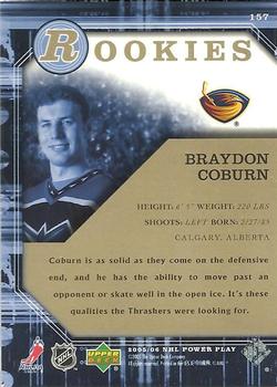 2005-06 Upper Deck Power Play #157 Braydon Coburn Back