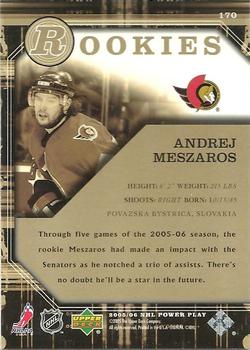 2005-06 Upper Deck Power Play #170 Andrej Meszaros Back