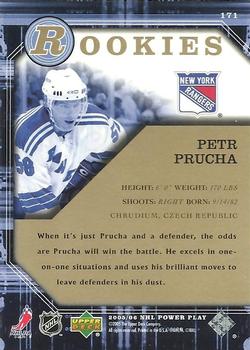 2005-06 Upper Deck Power Play #171 Petr Prucha Back