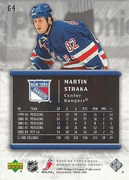 2005-06 Upper Deck Rookie Update #64 Martin Straka Back