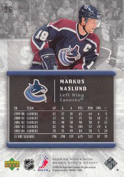 2005-06 Upper Deck Rookie Update #96 Markus Naslund Back