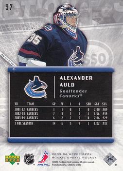 2005-06 Upper Deck Rookie Update #97 Alexander Auld Back