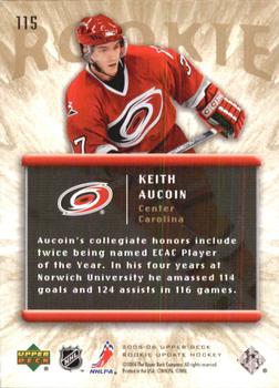2005-06 Upper Deck Rookie Update #115 Keith Aucoin Back