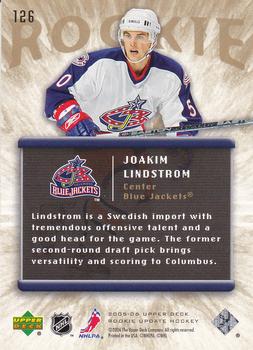 2005-06 Upper Deck Rookie Update #126 Joakim Lindstrom Back