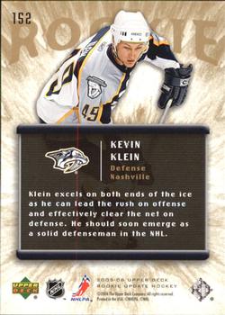 2005-06 Upper Deck Rookie Update #152 Kevin Klein Back