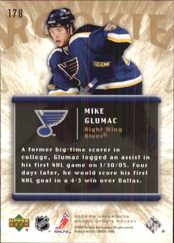 2005-06 Upper Deck Rookie Update #178 Mike Glumac Back