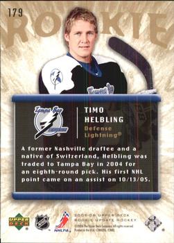 2005-06 Upper Deck Rookie Update #179 Timo Helbling Back