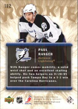 2005-06 Upper Deck Rookie Update #182 Paul Ranger Back
