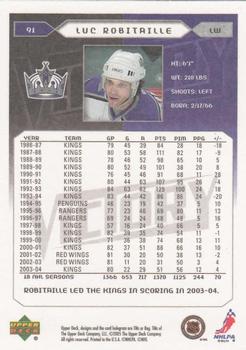 2005-06 Upper Deck Victory #91 Luc Robitaille Back
