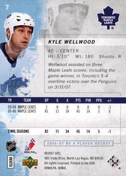 2006-07 Be A Player #7 Kyle Wellwood Back