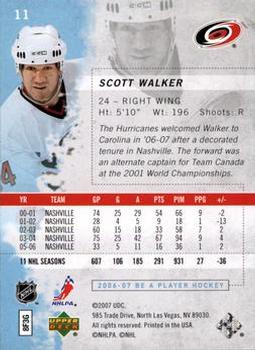 2006-07 Be A Player #11 Scott Walker Back