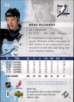 2006-07 Be A Player #55 Brad Richards Back