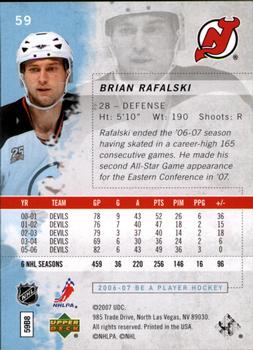 2006-07 Be A Player #59 Brian Rafalski Back