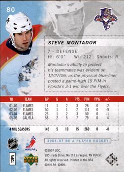 2006-07 Be A Player #80 Steve Montador Back