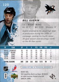 2006-07 Be A Player #120 Bill Guerin Back