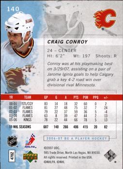 2006-07 Be A Player #140 Craig Conroy Back