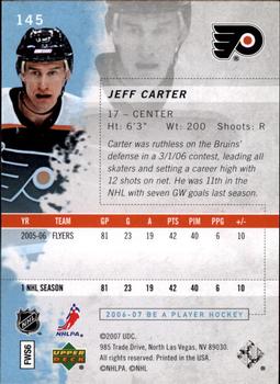 2006-07 Be A Player #145 Jeff Carter Back