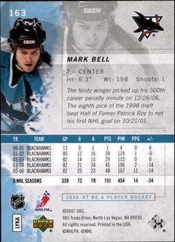 2006-07 Be A Player #163 Mark Bell Back