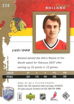 2006-07 Be A Player #220 Dave Bolland Back
