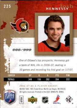 2006-07 Be A Player #225 Josh Hennessy Back