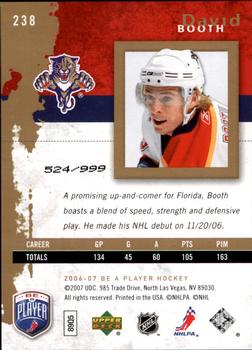2006-07 Be A Player #238 David Booth Back