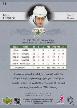 2006-07 Be A Player Portraits #38 Eric Lindros Back