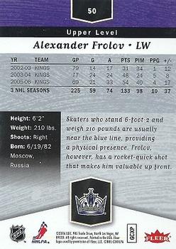 2006-07 Flair Showcase #50 Alexander Frolov Back
