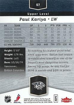 2006-07 Flair Showcase #57 Paul Kariya Back