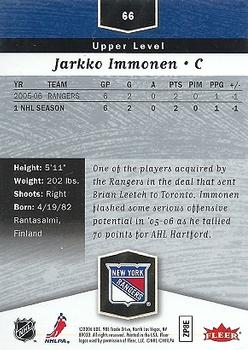 2006-07 Flair Showcase #66 Jarkko Immonen Back