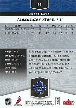 2006-07 Flair Showcase #93 Alexander Steen Back