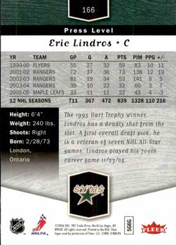 2006-07 Flair Showcase #166 Eric Lindros Back