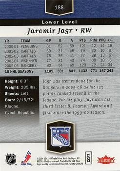 2006-07 Flair Showcase #188 Jaromir Jagr Back