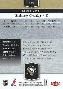 2006-07 Flair Showcase #193 Sidney Crosby Back