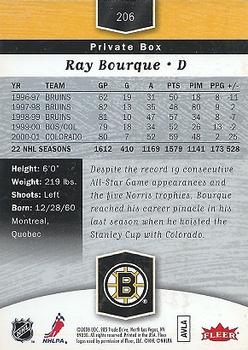 2006-07 Flair Showcase #206 Ray Bourque Back