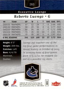 2006-07 Flair Showcase #283 Roberto Luongo Back